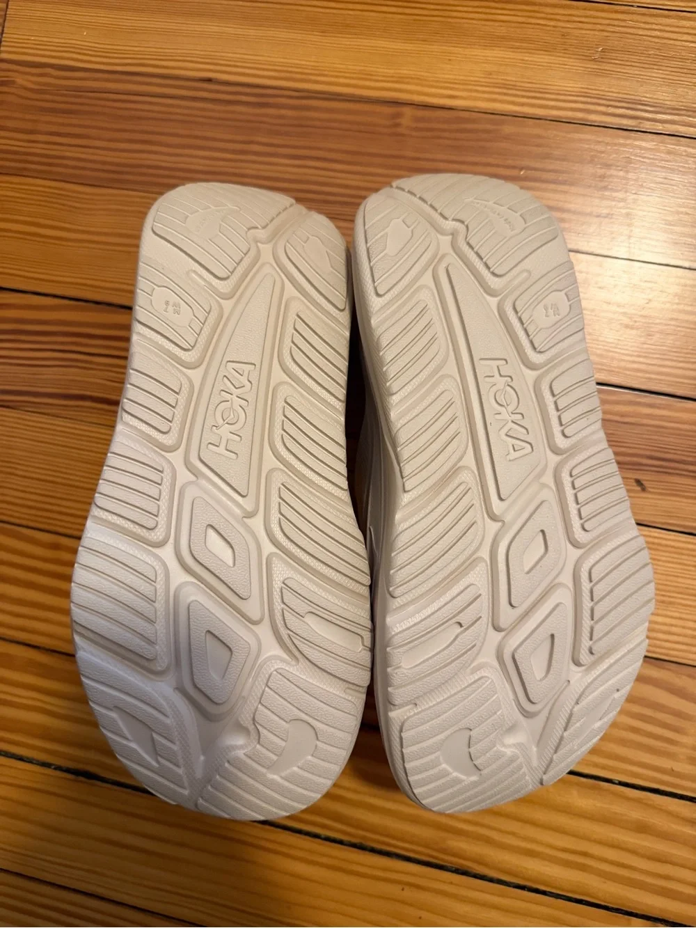Hoka One One Women's White Foam Slide Sandals